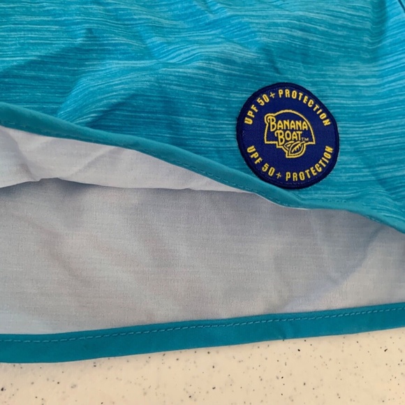 Banana Boat Men's UPF 50+ Swim Trunks in Blue & Yellow Size M. - Picture 6 of 12